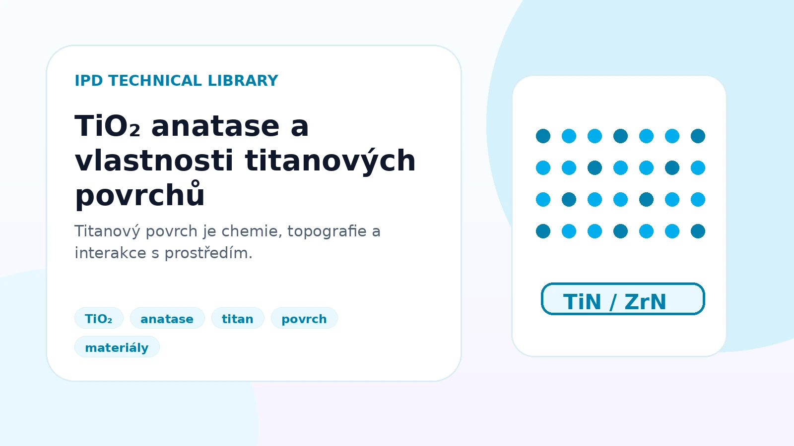 TiO₂ anatase a vlastnosti titanových povrchů